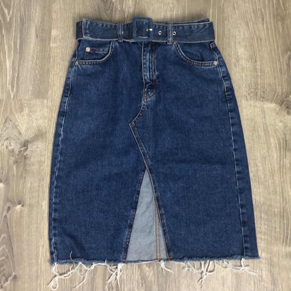 Topshop Moto denim skirt - size 2
